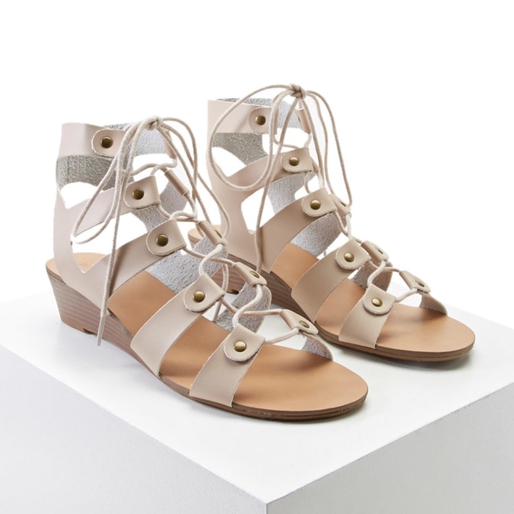 Forever 21 caged wedge gladiator sandal 7